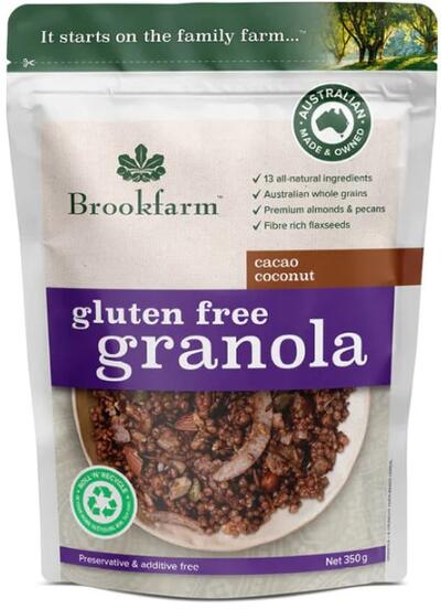 Brookfarm Gluten Free Cacao & Coconut Granola  350G