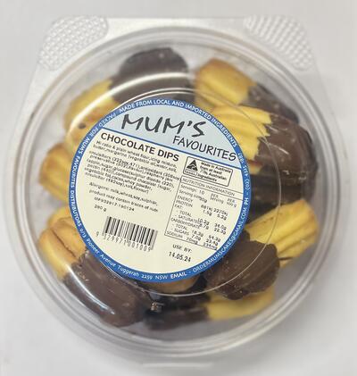 Mums Chocolate Dips Biscuits