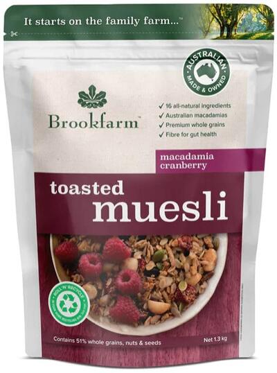 Brookfarm Toasted Cranberry & Macadamia Muesli 1.3kg