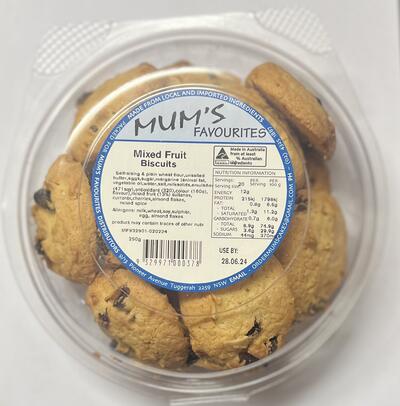 Mums Mixed Fruit Biscuits 